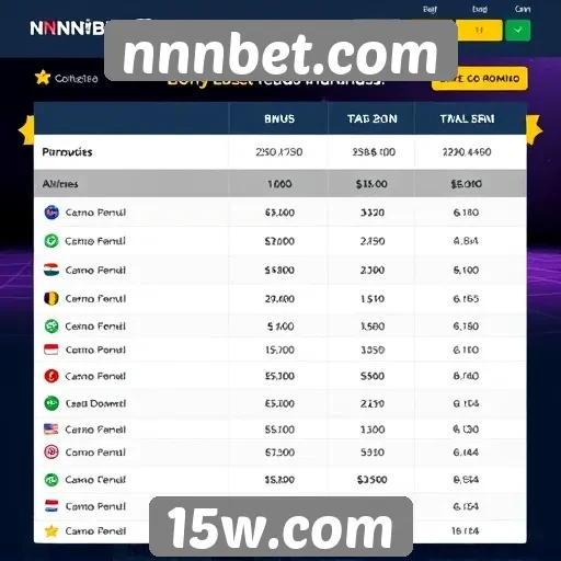Comparativo de bônus e promoções do nnnbet.com